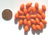 25 13mm Twisted Opaque Orange Ovals
